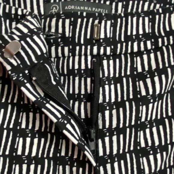 Andrianna Papell pants size 10 black with white zipper - Picture 4 of 10